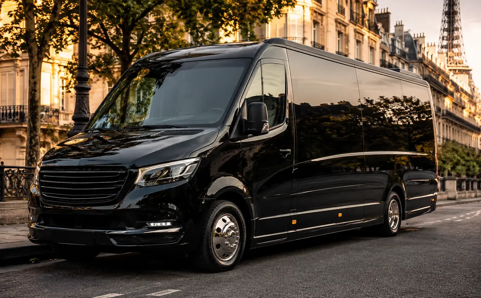 Servicio profesional de minibús y autobús privado para grupos en París